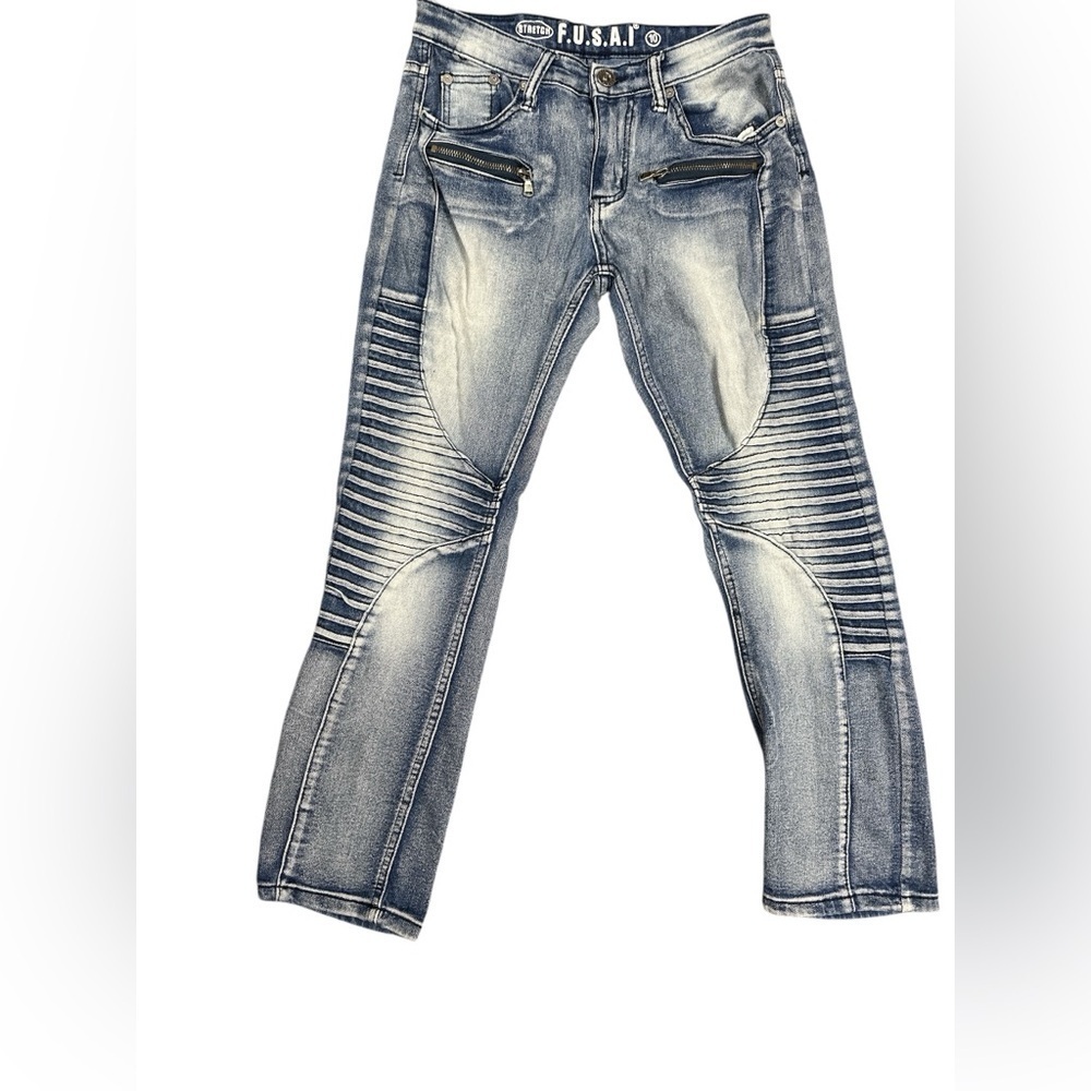 F.U.S.A.I - EC - Boys Distressed Blue Jeans